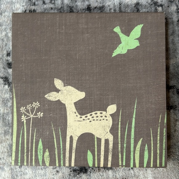 Kids Line Woodland theme canvas nursery wall set (set of 2) 11 5/8 “ x 11 5/8” - Picture 2 of 7